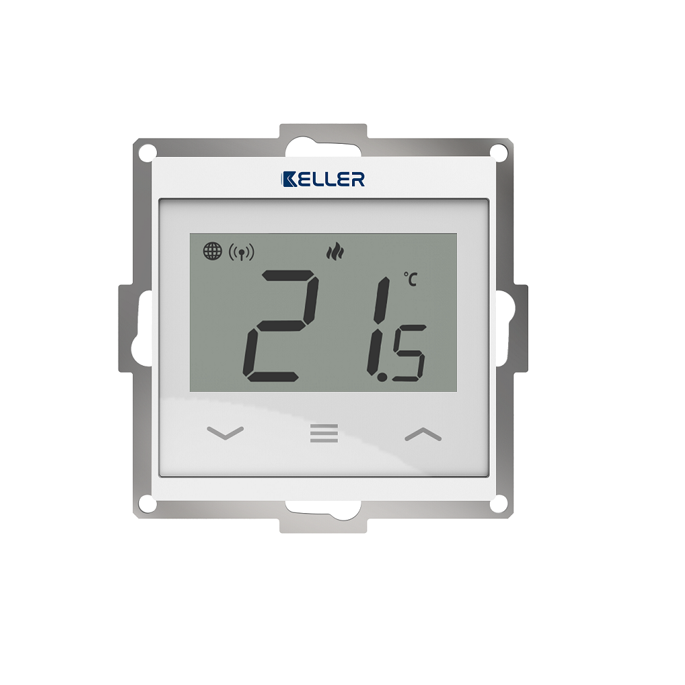 Regulator temperatury KELLER Controls Wi-Fi, internetowy, 230V, biały, do ramki