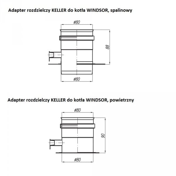 Adapter rozdzielczy - rys