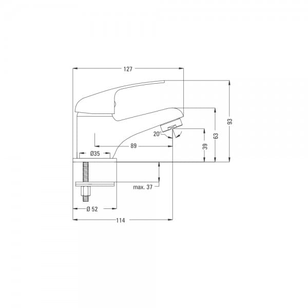 Bateria DELFIN RIVIA umywalkowa - rysunek