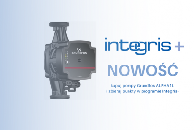 Nowości w Integris+: kupuj pompy Grundfos ALPHA1 L i zbieraj punkty!