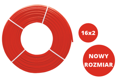 Nowy rozmiar - 16x2 - kultowej czerwonej rury KELLER PE-RT