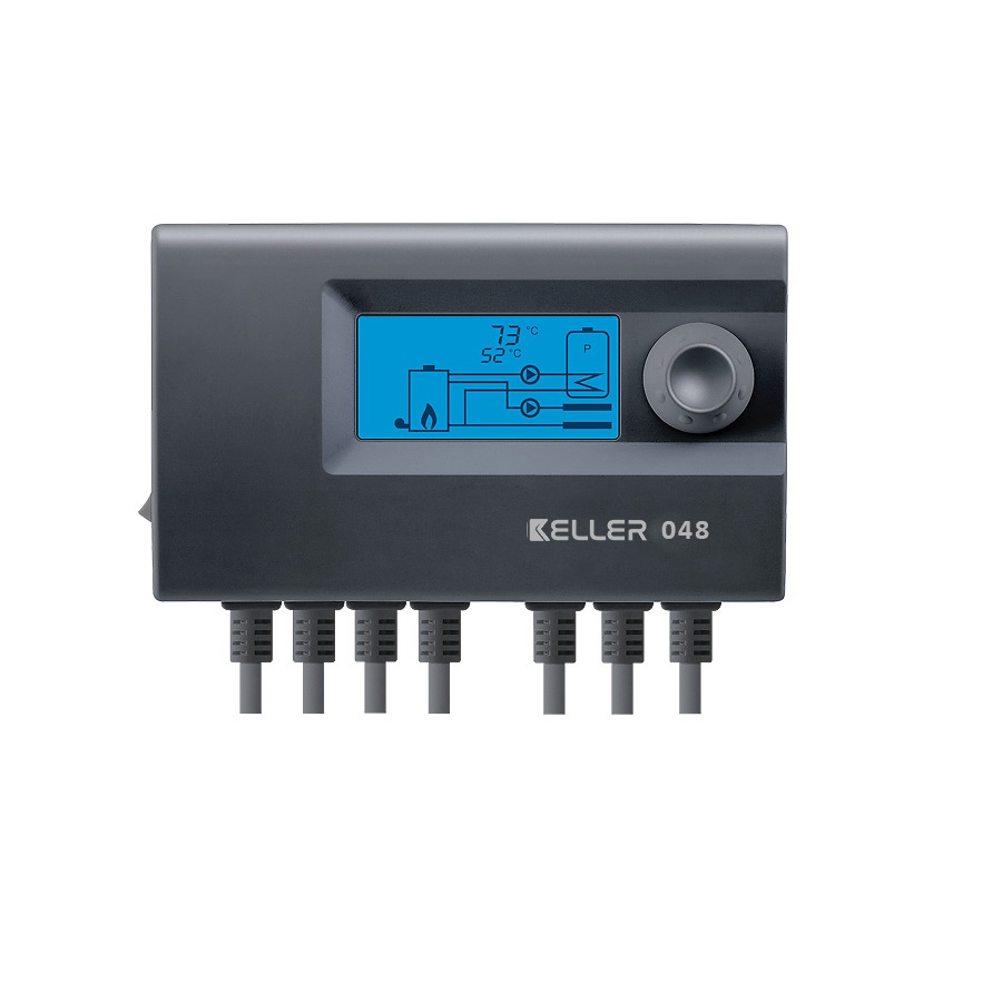 Sterownik elektroniczny KELLER do kotła na paliwo stałe z dmuchawą, pompą c.o i pompą ładującą zasobnik c.w.u.