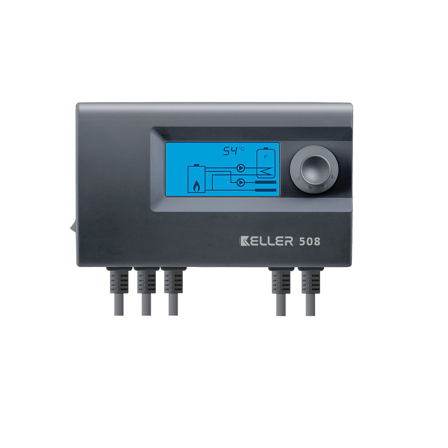 Sterownik elektroniczny KELLER do kotła na paliwo stałe z 2 pompami c.o. i c.w.u.